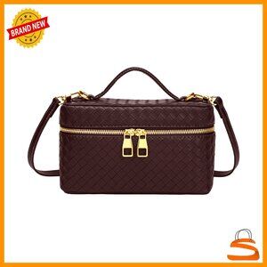 Mini Square Box Satchel Bag PU Leather Adjustable Crossbody Shoulder Purse